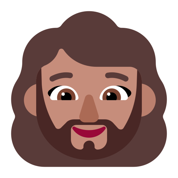 Woman Beard Flat Medium