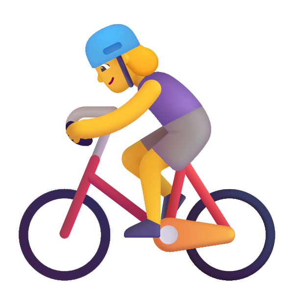 Woman Biking Color Default Vector