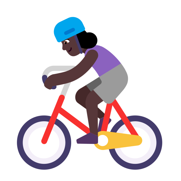 Woman Biking Flat Dark