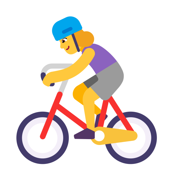 Woman Biking Flat Default