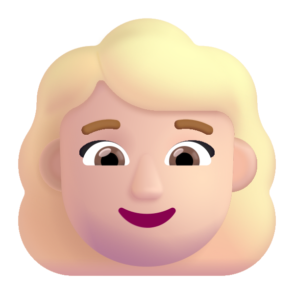 Woman Blonde Hair Color Light