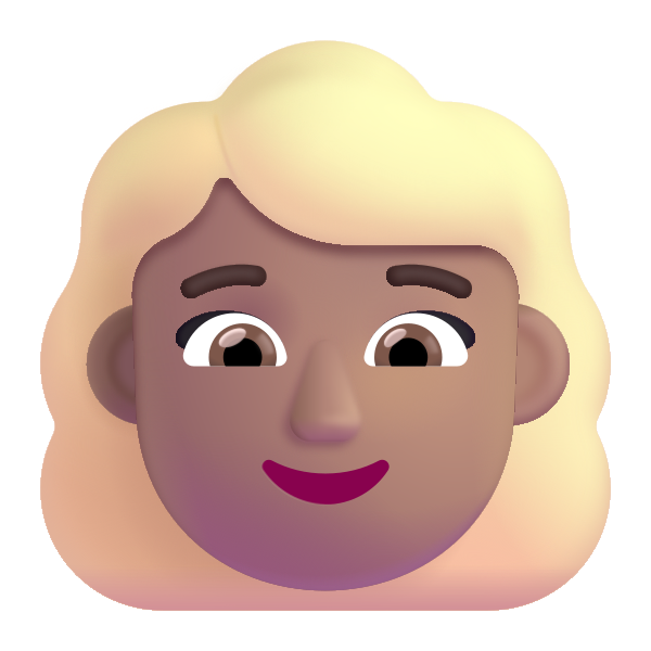 Woman Blonde Hair Color Medium Vector