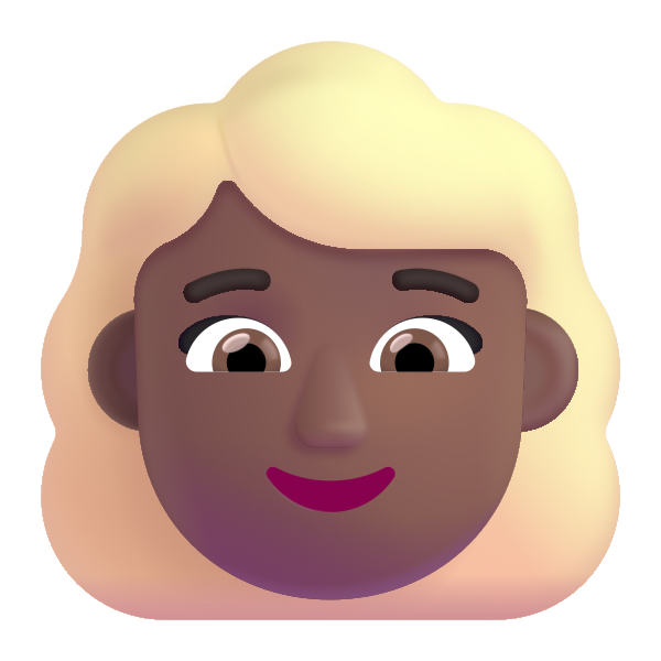 Woman Blonde Hair Color Medium Dark Vector