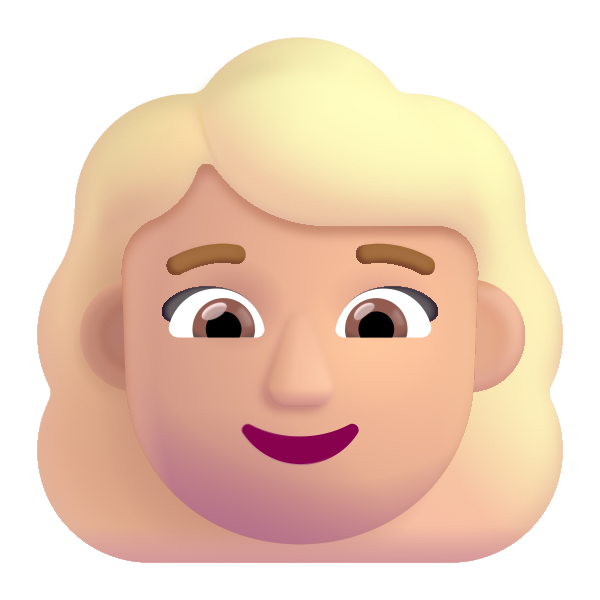 Woman Blonde Hair Color Medium Light Vector