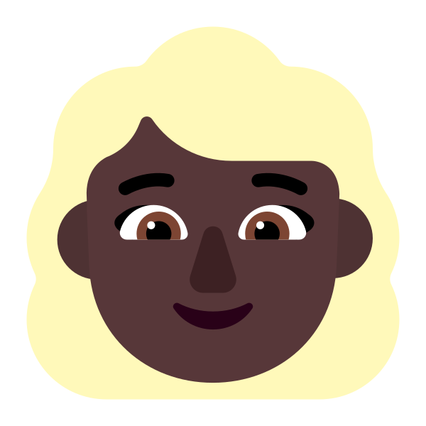 Woman Blonde Hair Flat Dark Vector