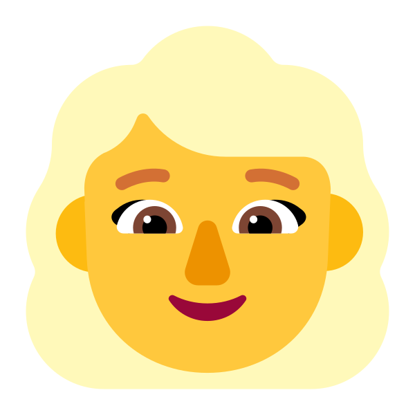 Woman Blonde Hair Flat Default Vector