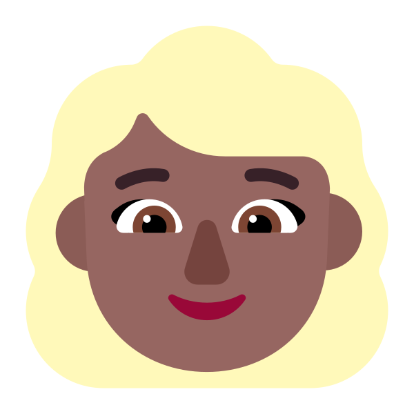 Woman Blonde Hair Flat Medium Dark