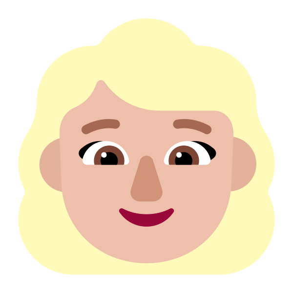 Woman Blonde Hair Flat Medium Light