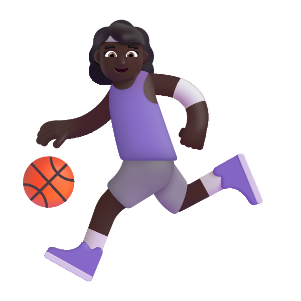 Woman Bouncing Ball Color Dark