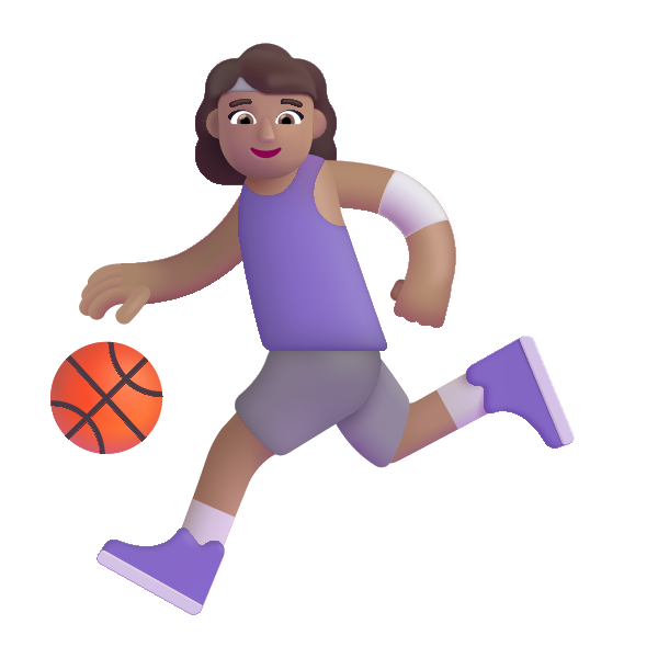 Woman Bouncing Ball Color Medium