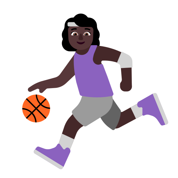 Woman Bouncing Ball Flat Dark Vector