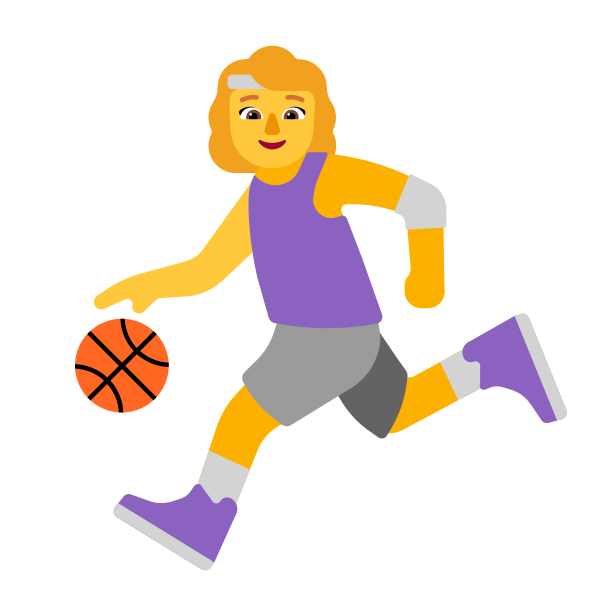 Woman Bouncing Ball Flat Default Vector