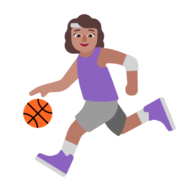 Woman Bouncing Ball Flat Medium Vector