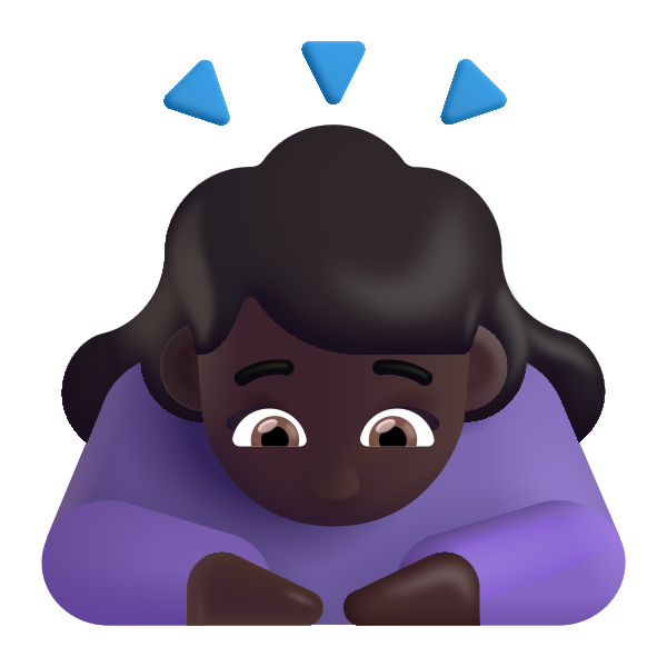Woman Bowing Color Dark Vector