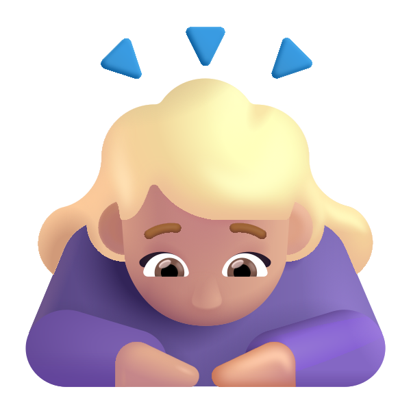 Woman Bowing Color Medium Light Vector