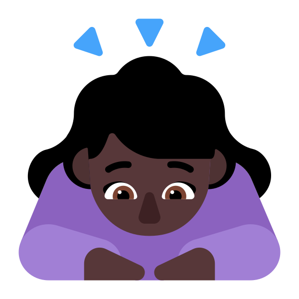 Woman Bowing Flat Dark