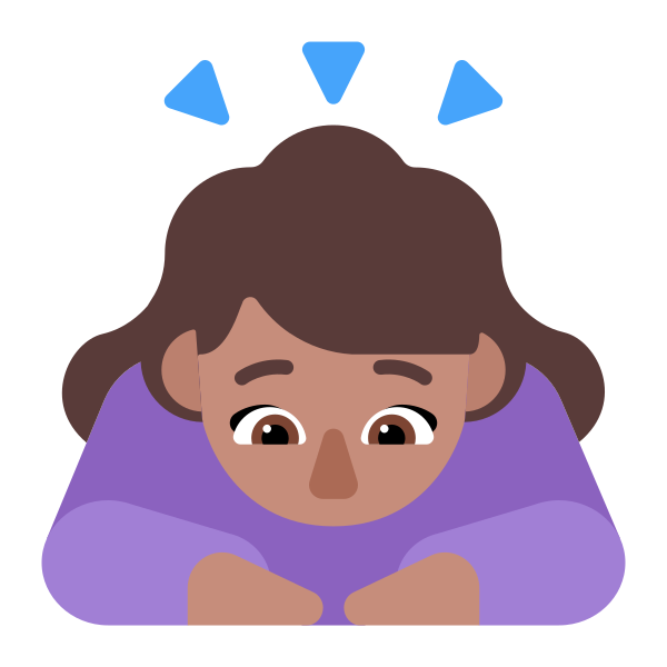 Woman Bowing Flat Medium Vector