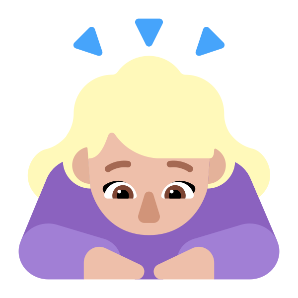 Woman Bowing Flat Medium Light Vector