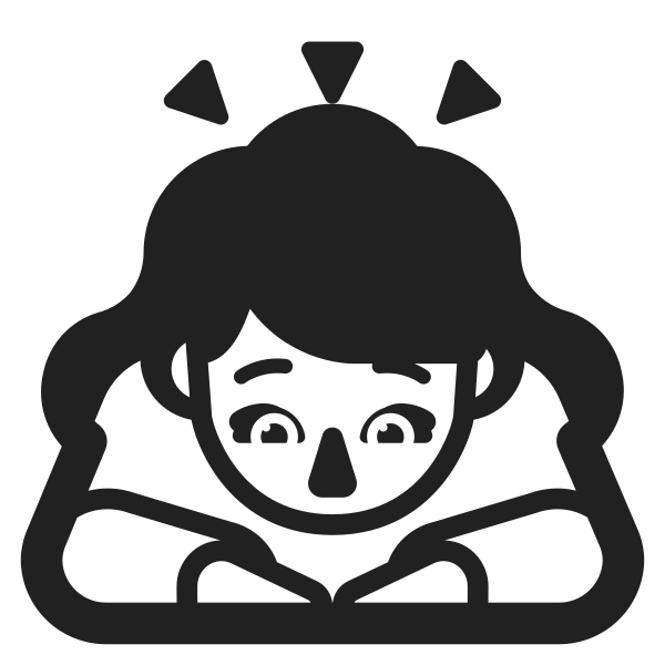 Woman Bowing High Contrast Default Vector