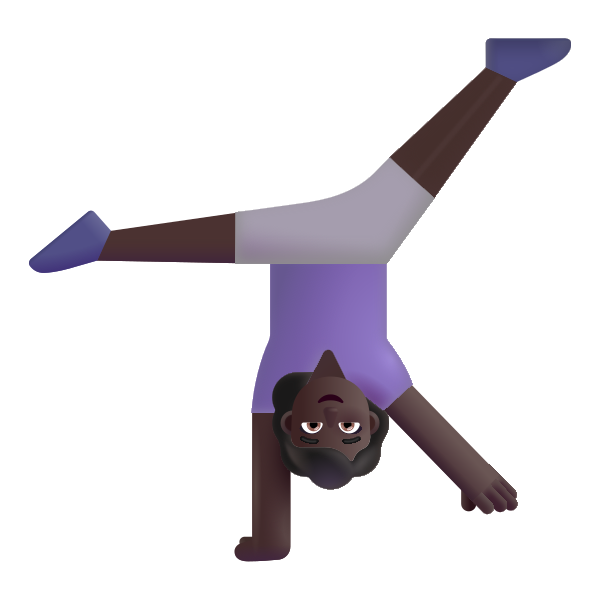 Woman Cartwheeling Color Dark