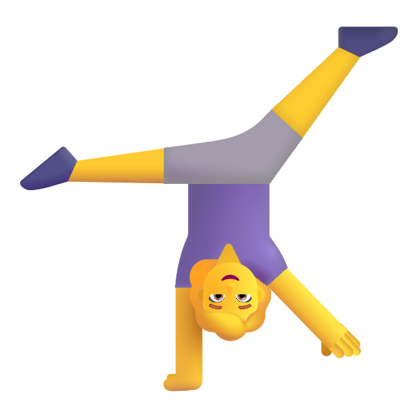 Woman Cartwheeling Color Default Vector