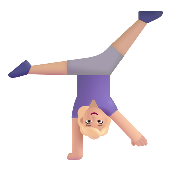 Woman Cartwheeling Color Medium Light