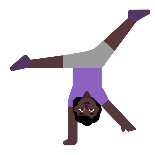 Woman Cartwheeling Flat Dark