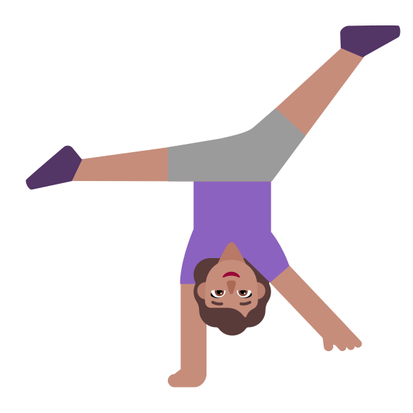 Woman Cartwheeling Flat Medium