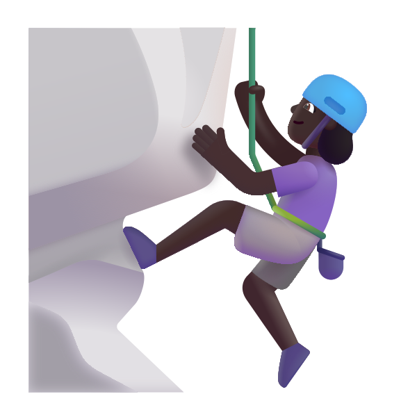 Woman Climbing Color Dark Vector