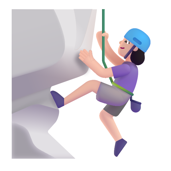 Woman Climbing Color Light