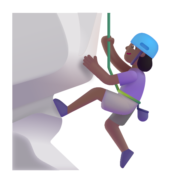 Woman Climbing Color Medium Dark