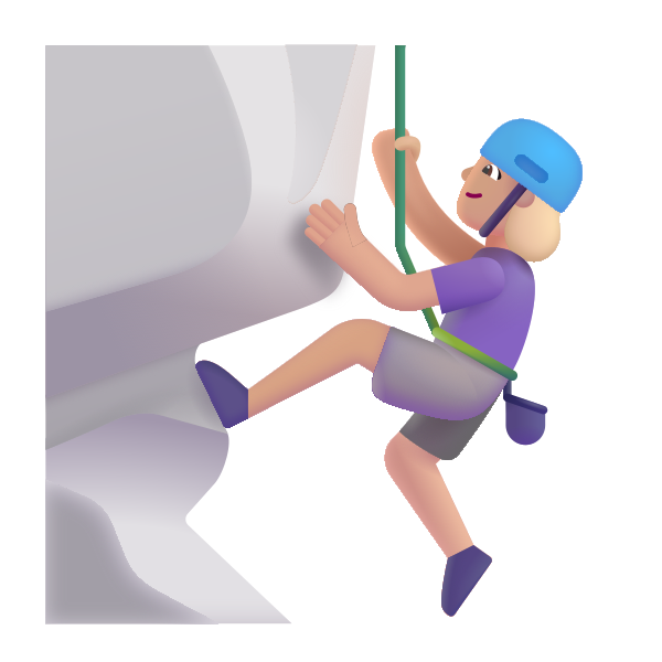Woman Climbing Color Medium Light Vector
