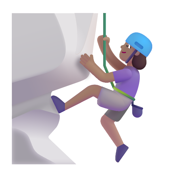 Woman Climbing Color Medium Vector