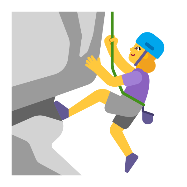 Woman Climbing Flat Default Vector