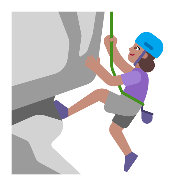 Woman Climbing Flat Medium