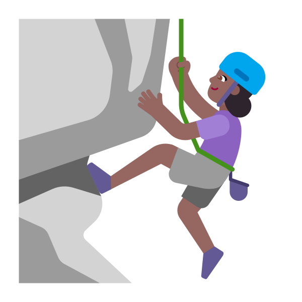 Woman Climbing Flat Medium Dark