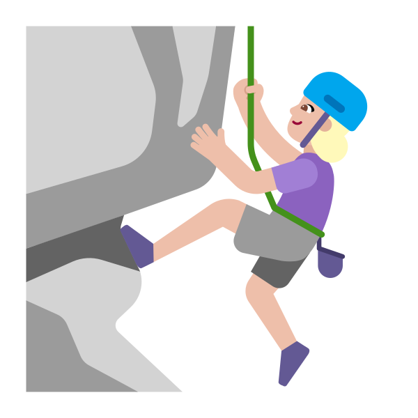 Woman Climbing Flat Medium Light