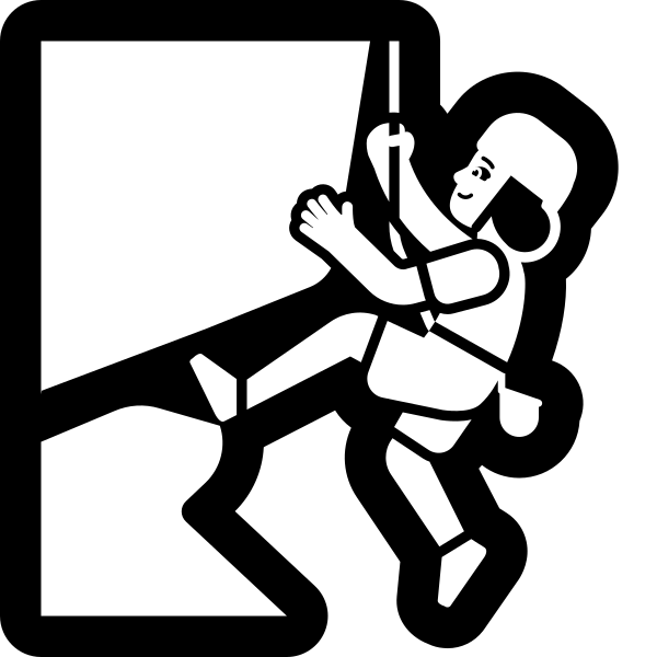 Woman Climbing High Contrast Default