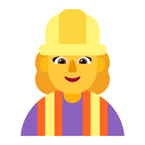 Woman Construction Worker Flat Default
