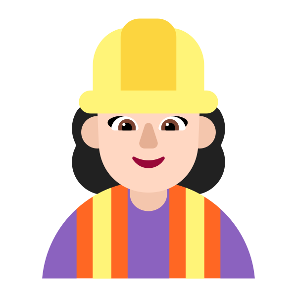 Woman Construction Worker Flat Light
