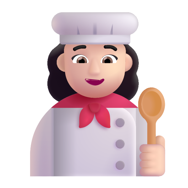 Woman Cook Color Light Vector