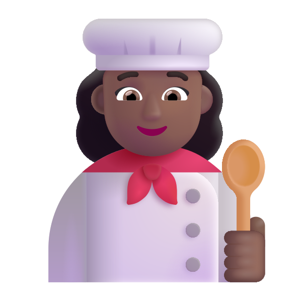 Woman Cook Color Medium Dark