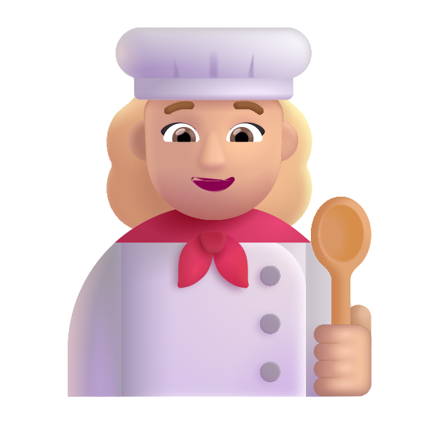 Woman Cook Color Medium Light Vector