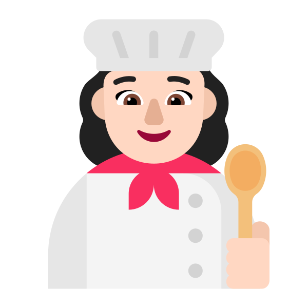 Woman Cook Flat Light Vector