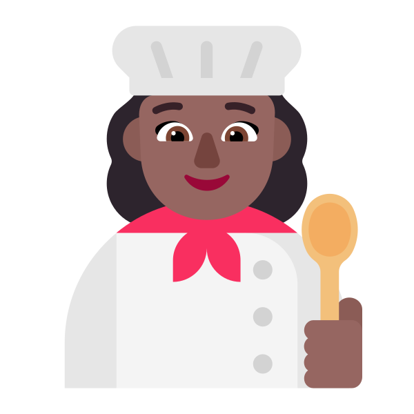 Woman Cook Flat Medium Dark