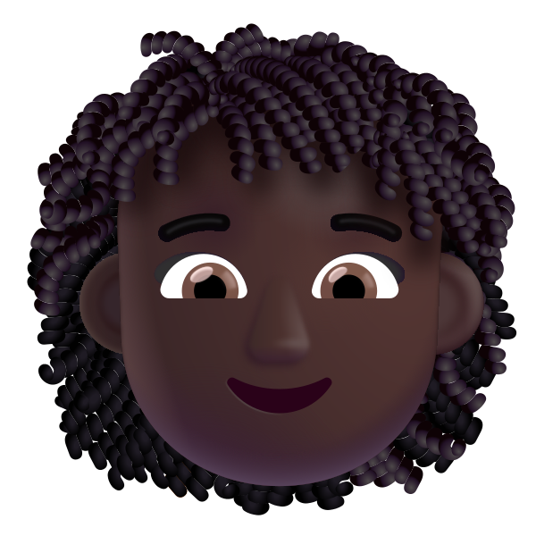 Woman Curly Hair Color Dark Vector