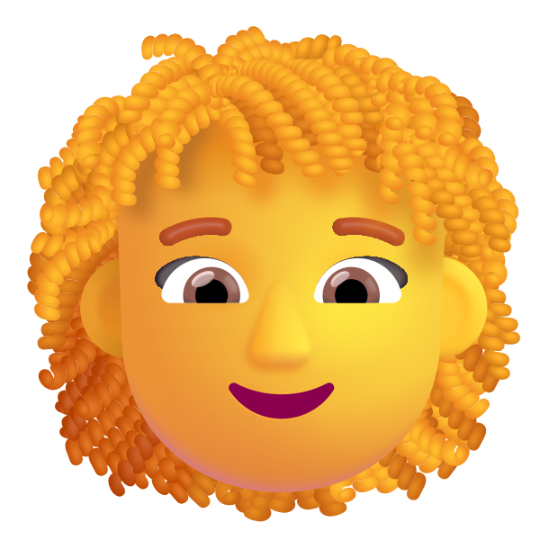 Woman Curly Hair Color Default Vector