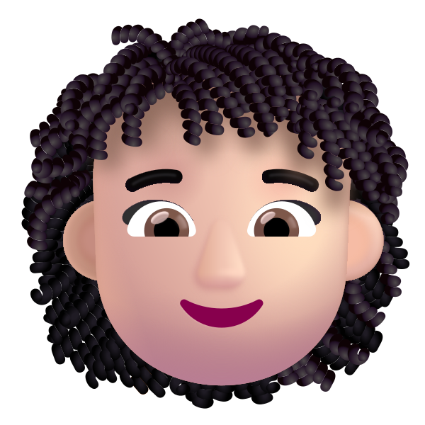 Woman Curly Hair Color Light Vector