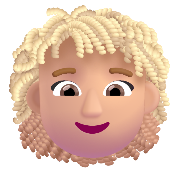 Woman Curly Hair Color Medium Light Vector
