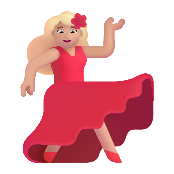 Woman Dancing Color Medium Light